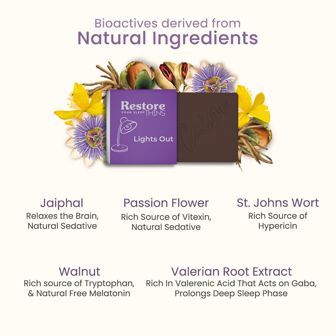 Restore your Sleep THINS <span class="newheading">Dark Chocolates for Restful Sleep</span>