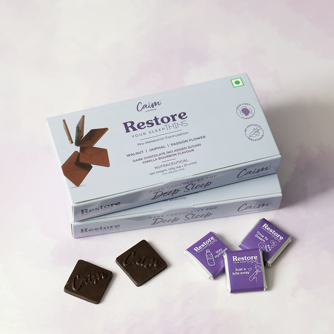 Restore your Sleep THINS <span class="newheading">Dark Chocolates for Restful Sleep</span>