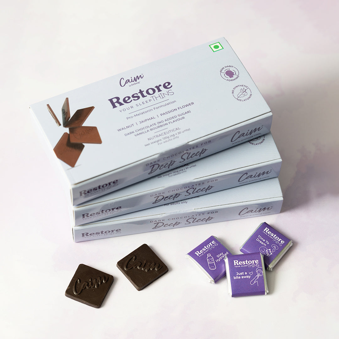 Restore your Sleep THINS <span class="newheading">Dark Chocolates for Restful Sleep</span>